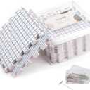 KnitIQ Double-Sided Blocking Mats for Knitting and Crochet Projects - Extra Thick Blocking Boards for Crochet with Gridlines - Inches and Centimeters - 100 T Pins and Storage Bag - Pack of 9