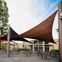 Royal Shade 20' x 20' x 28.3' Brown Triangle Sun Shade Sail for Patio