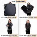 EcoNour Car Windshield Sun Shade  B&W American Flag USA Patriotic Design 240T Polyester Foldable Front Window Shade for SUV & Trucks  UV Ray Blocker  Medium (64x32 Inch) Sun Protector