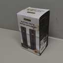 SIMPLETASTE Electric Salt and Pepper Grinder Set with LED Light, Automatic Pepper Mill Shakers with Adjustable Coarseness, One Hand Operation for Kitchen, Dining, Gifting, Space Gray, Battery Operated