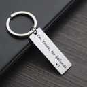Beeshion Funny Keychain for Couples I'm Yours No Refunds Keychain Engraved Initial Personalized Gift for Husband Boyfriend