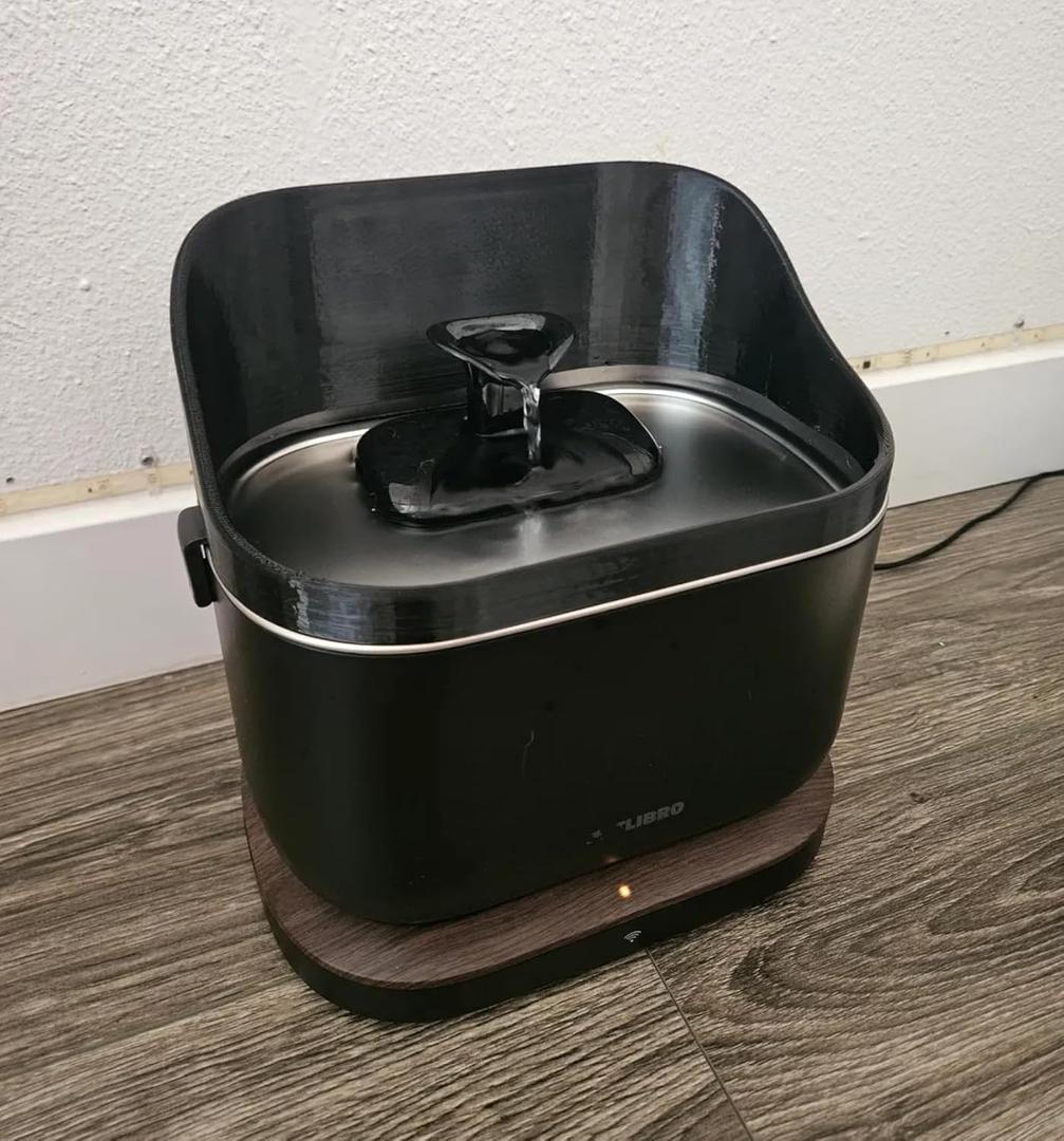 Splash Guard for PETLIBRO Dock Stream, Anti-Splash Cover for Pet Water Fountain, Keeps Floor Dry, Easy to Remove & Clean (Black)