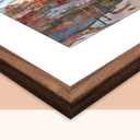 Rustic Walnut 20x24 Frame - Single Frame, 20 x 24 Poster Frame with Mat for 16x20, Picture Frames for Artwork, Puzzles, Photos and Movie Posters, Perfect Christmas Frame