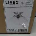 Livex Lighting 13664-91 Somerville 3-Light Ceiling Mount, Brushed Nickel, White