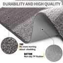Kitinjoy Indoor Outdoor Door Mat, 36x24 Non-Slip Absorbent Dirt Trapper, Low-Profile Washable Inside Entrance Front Floor Mat, Sturdy Soft Entry Doormats for Entryway, Light Grey