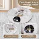 Cat Tunnel Bed for Indoor Cats, Peekaboo Cat Cave with Washable Soft Play Mat, Furry Cat Tube, for Kitten/Puppy/Rabbit, Brown