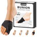 TPVEEN Bunion Corrector Relief Sleeve,Toe Socks for Hallux Valgus,Anti Slip Gel Cushion Pads,Big Toe Alignment Relief,Bunion pain for Men & Women, Large 