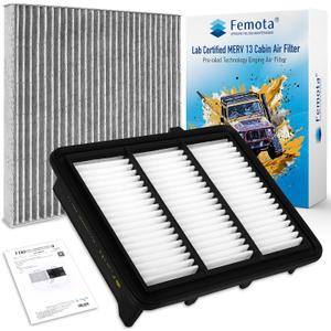 Cabin & Engine Air Filter Kit, CF10134 & CA12290, Lab Certified MERV 13, Pre-oiled, 2pcs, Specific for Honda Accord 1.5L L4 (2018-2022); NOT for 2.0L L4 Gas/Hybrid