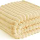 Bedsure GentleSoft Custard Yellow Fleece Throw Blanket for Couch - Super Soft Cozy Blankets for Women, Cute Small Blanket for Girls, 50x60 Inches