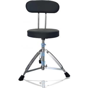 linpel Drum Throne with Backrest, Portable & Foldable Drum Stool Chair, Lightweight Drum Seat for Drummers, Stable & Durable Drum Accessories for Indoor Outdoor Performances