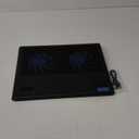 TECKNET Laptop Cooling Pad, 12"-15.6" Laptop Cooler, Gaming Laptop Cooling Stand, Wind Speed Adjustable, 2 USB Powered Laptop Fan Cooling Pad for Laptop Within 16 Inch (Blue) (Blue)