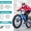 1/2 Pack 20/24/26x3.0 Fat Bike Tires ebike Tires with Tubes MTB Heavy Duty Wear-Resistant E-Bike Mountain Snow Bike Tire 20/24/26 x 3 Fat tireBlack