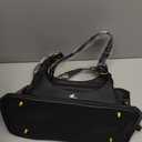 Elegant Embossed Leather Purse Carrier Black for Small Dogs Cats Teddy Poodle Pomeranian 15.3" L x 7.8" W x 8.26" H PBB02
