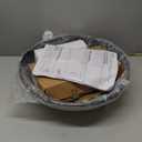 Bathroom Vessel Sink, Tempered Glass Vanity Round Bowl with Chrome Faucet and Pop up drain Set, Bluish Grey