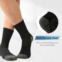 BAMBOO COOL Men's Crew Socks Athletic Running Sports Socks, Cushioned Moisture Wicking, Breathable Arch Support 6 Pack (Black, XL)