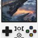 R36MAX Retro Gaming Console, Retro Handheld Games Console with 64GB TF Card, Portable Hand Held Open Source Linux System, 4.0 inch IPS HD Screen Video Game Consoles, 4000mAh Battery (Light White)