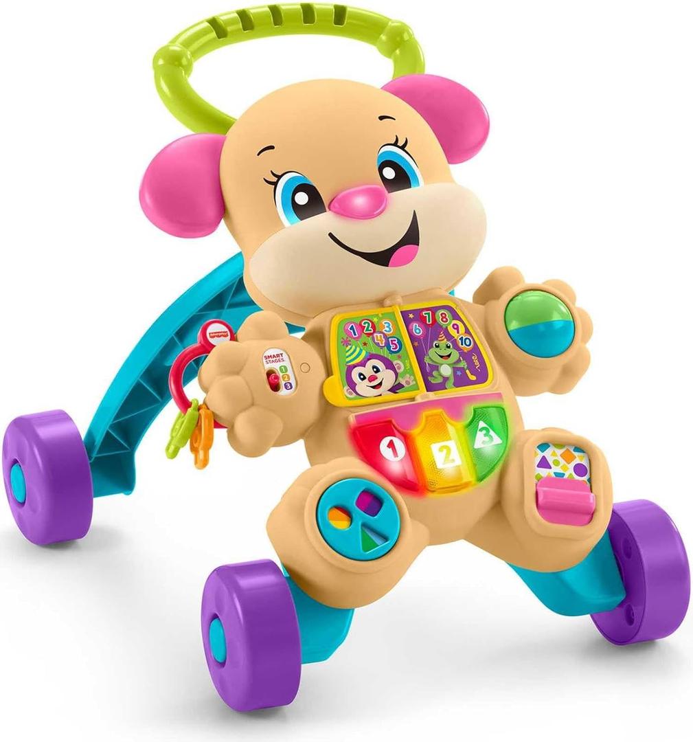 Fisher-Price Baby Toy Laugh & Learn Smart Stages Sis Walker with Educational Music Lights & Activities for Infants Ages 6+ Months