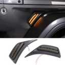 Voodonala for Jeep JL LED Fender Marker Lights,Side Turn Signal Lamp LED Amber Blinker Turn Signal Lights Mudguard Indicator Light for 2018-2025+Jeep Wrangler JL JLU Gladiator JT Accessories,Smoke 2pc