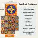 24 PCS Peel and Stick PVC Tile Stickers Waterproof Removable