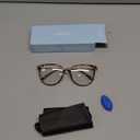 Gaoye Blue Light Blocking Glasses - Trending Round TR90 Frames, Metal Arms, UV400 Protection - Matching Soft Case (*1-tea Leopard/Transparent Lens)