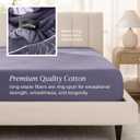 Bare Home 100% Organic Cotton Sateen Fitted Sheet - 400 Thread Count - Smooth Sateen Weave - Breathable & Cooling - Hotel Luxury - Durable Fitted Sheet - Deep Pocket (Full XL, Dusty Purple)