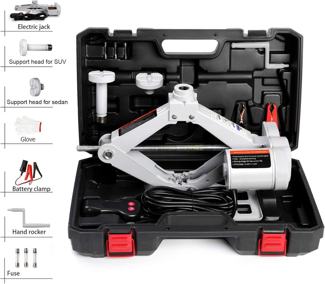 STANDTALL Electric Car Jack Floor Jack 3 Ton All-in-one Automatic 12v Scissor Lift Jack Car Repair Tool for Sedans and SUV