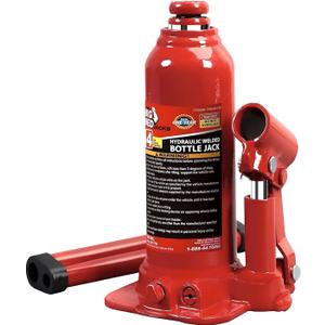 Big RED T90403B-1 Torin Hydraulic Welded Bottle Jack, 4 Ton (8,000 lb) Capacity, Red