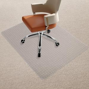 BesWin Chair Mat for Carpets, Clear Office Chair Mat for Carpeted Floors, Carpet Protector Mat for Office Chair for Low Pile Carpet, BPA and Phthalate Free(30" x 47" Rectangle) (47"x30"Rectangle)