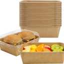 30 Pack 45 oz Large Charcuterie Boxes with Clear Lids, 7.7 x 5.9 x 3 Inch Bakery Take Out Containers, Disposable Charcuterie Boxes To Go Treat Boxes for Desserts, Cookies, Cupcakes, Pastries