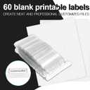 HERKKA Hanging File Folders, 60 Pack Reinforced Letter Size Hanging Folders, Designed for Bulky Files, Filing Cabinet, 1/5-Cut Adjustable Tabs (Black)