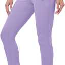 MAGCOMSEN Womens High Waisted Flare Leggings Tummy Control Yoga Pants with Pockets Mini Flared Bootcut Workout Casual (Purple, M)