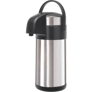 OGGI Airking 102oz Stainless Steel Thermal Coffee Carafe- Vacuum Container w/Lever Action Pump, Insulated Coffee Carafe, Thermos Carafe, Hot Beverage Dispenser, Catering Supplies, 3 Liters