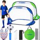 Soccer Goals Set for Backyard, 4x2.5FT Portable Pop Up Soccer Nets with Carrying Bag for Indoor Outdoor Games Practice Training Great for Kids and Adults
