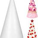 Operitacx 1pcs Foam Cones for Crafts - 13. 5 Inch Solid Polystyrene Foam Cone for DIY Christmas Tree Base, Floral Arrangement, School Projects, Holiday Decorations