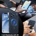 Magnetic Shockproof for iPhone 17 Pro Case,Upgraded[Camera Protection][Compatible with Magsafe][Non-Slip][Mil-Grade Protection]Slim Translucent Matte Phone Case for iPhone 17 Pro,Midnight Blue