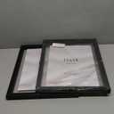 eletecpro 11x14 Floating Picture Frames Set of 2, Real Double Glass Picture Frames for Wall Mount, Vertical or Horizontal Display Multi-Size Photos and Artworks up to 11x14 Inches, Home Decor, Black