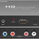 Component to HDMI Converter Upscaler Scaler, YPbPr to HDMI Converter Support 1080P for Wii, PS2, PS3, Xbox 360, Blu ray Player, DVD and More