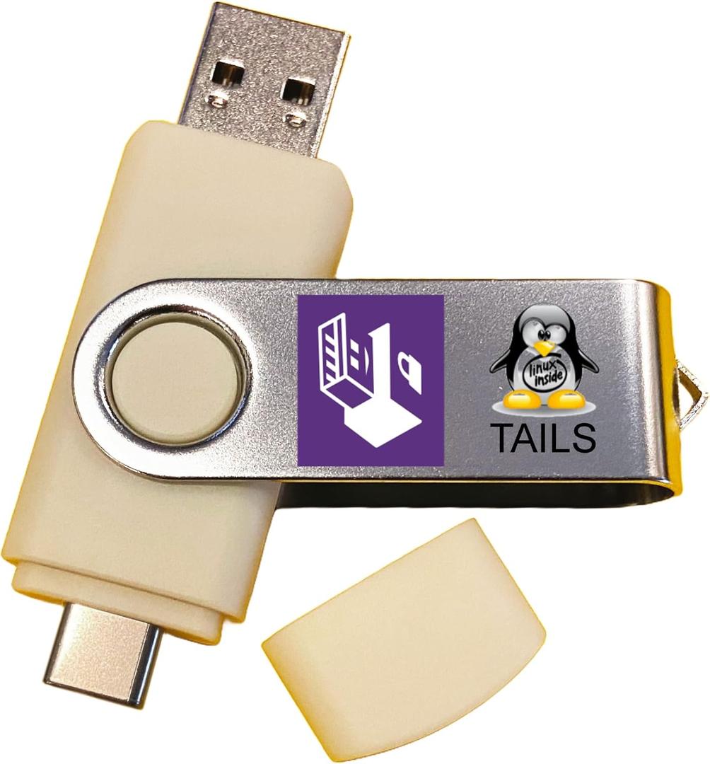 Linux Tails Bootable USB Flash Drive for PC  Anonymous Internet Access & Privacy-Focused Operating System  Run Live on Any Computer Without Leaving Traces or Censorship (Regular)