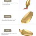 Operitacx Short Handle Dessert Spoon Stainless Steel Ice Cream Scoop Tea Coffee Sugar Spoon for Party Gathering and Everyday Use