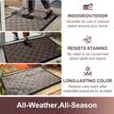 Mibao Front Door Mat, Heavy Duty Durable Welcome Mat for Outdoor Indoor, Dirt Trapper Waterproof Super Absorbent Door Mat for Entryway Outside Patio Porch, 35.5" x 24", Beige
