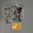 Madison Avenue Blue Light Blocking Glasses Oversized Fashion Blue Light Glasses for Women Anti Eyestrain & UV Protection Computer Eyeglasses (Grey Demi) 3Pcs