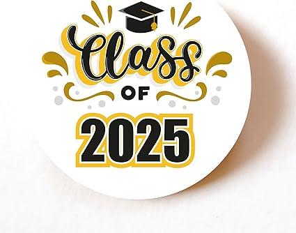Class of 2025 Paper Labels - Adhesive Colourful Decorative Sticker - Craft Sticker