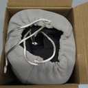 SARISUN Travel Pillows for Airplanes, Airplane Pillow for Long Flight, Airplane Head Strap with Eye Mask for Sleep, Travel Neck Pillow for Car Road Trip, 360 Support Headrest, Stop Bobblehead, Black