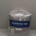 Dobuyly Pink and Grey Comforter Set King Size 7 Piece Bed in a Bag, Floral Printed on Gray Comforter Set with Sheets, Soft Microfiber Botanical Complete Bedding Set for All Season