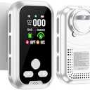 Gedsffati 5in1 Plug in Carbon Monoxide Detector 2 Piece Set &Smoke & Combustible Natural Gas Detectors Combination Builti-in Backup Battery HD Screen [Smoke CO Gas Temp Humidity Sensor] for Home Travel (White)