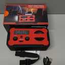 10000mAh Emergency Radio, NOAA Weather Radio with AM/FM, 37000mWh Rechargeable Phone Power, USB/Solar/Hand Crank Charging, LED Flashlight, SOS Alarm, Reading Lamp for Indoor/Outdoor Emergencies (Red-Black)