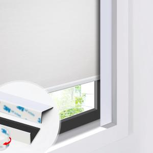 Light Blocking Strips, Self-Adhesive Light Blockers for Indoor Window Blinds & Shades, Connectable Blackout PVC Window Side Tracks for Bedroom, Fits up to 78" High (White, 15.75", 10pcs)