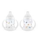 NUK Learner Cup, 6+ Months, Fun Fruits and Animals, Collection, 5 Oz, Pack of 2 – BPA Free, Soft Spout, Spill Proof Sippy Cup