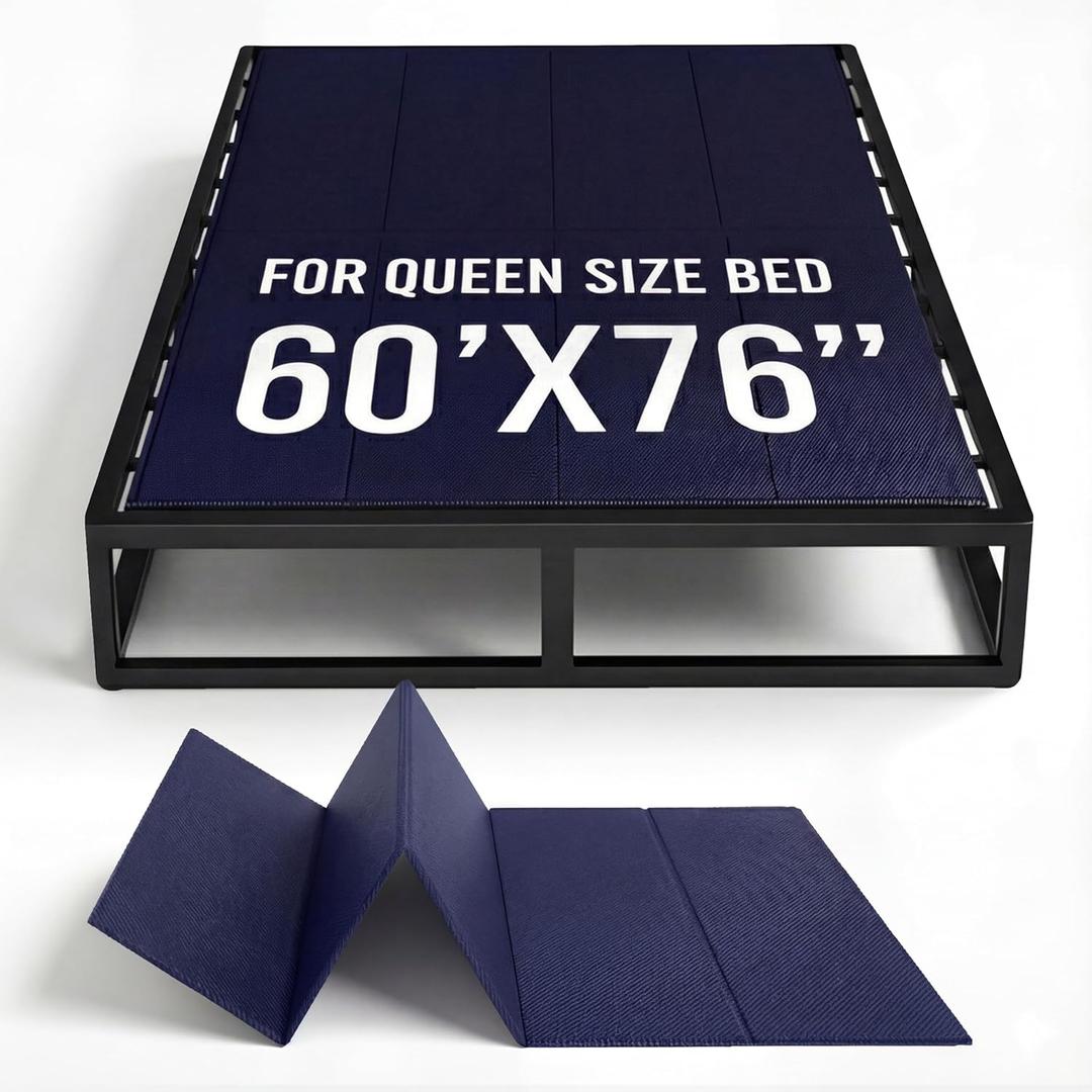 Imperijade 10mm Bunkie Board (60”x76” Queen Size) | Lightweight Design, Low Profile Bed Support, Breathable, Noise Minimizing, Moisture Resistant, Split Fully Assembled | Bed Support