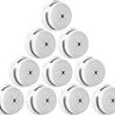 AEGISLINK Smoke Detector 10-Year Battery with Test/Silence Button, Fire Alarm with Photoelectric Sensor, Low Battery Warning, S500 (Independent, 10-Pack)
